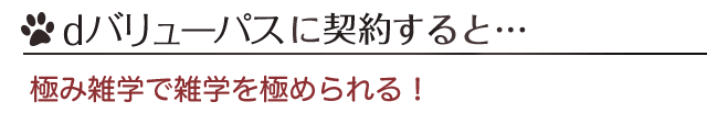 dバリューパスに登録すると…